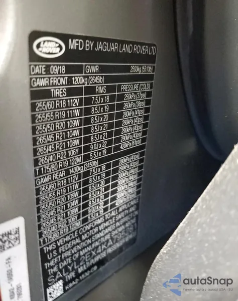 2019 Land Rover Range Rover Velar R-Dynamic Se from USA, damaged, VIN SALYL2EX4KA795281